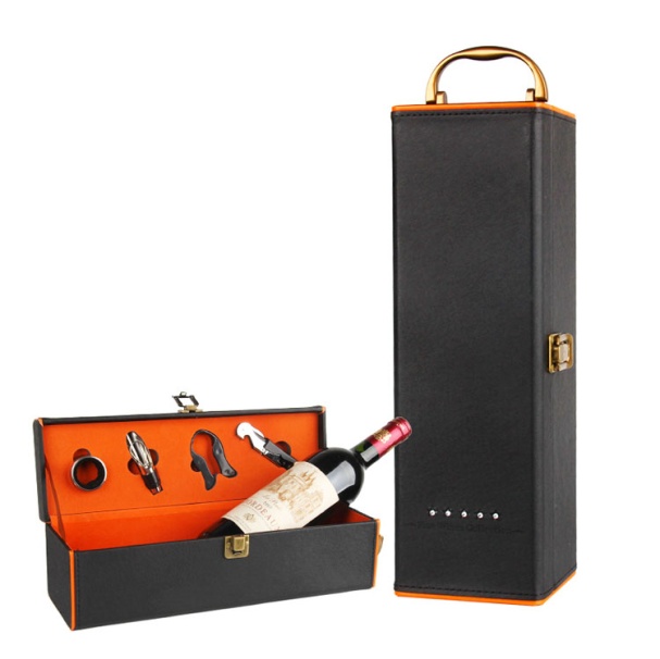 teri vino mahsuloti qutisi leather wine packaging box
